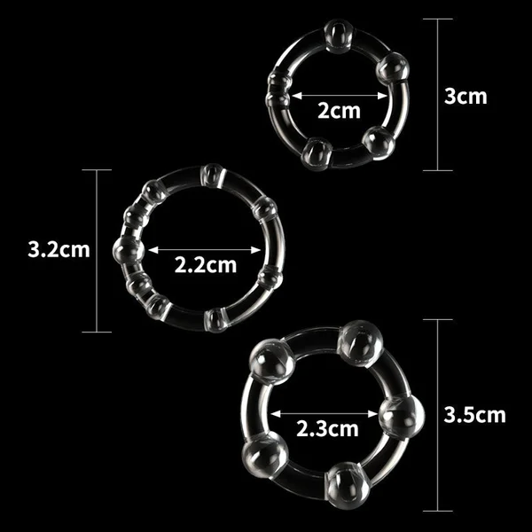 Power Plus Triple Beaded Ring Set — image 4 of 9