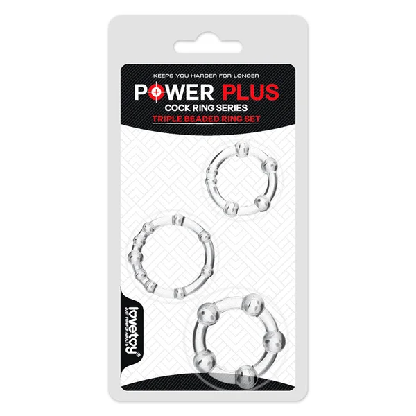 Power Plus Triple Beaded Ring Set — image 2 of 9
