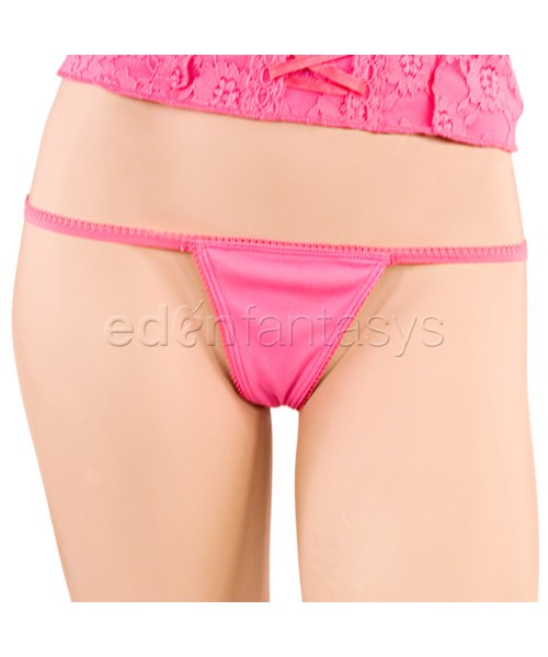 Lace up cami and thong set