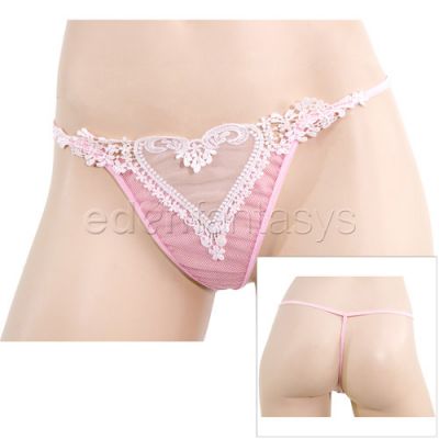 Heart mesh g string