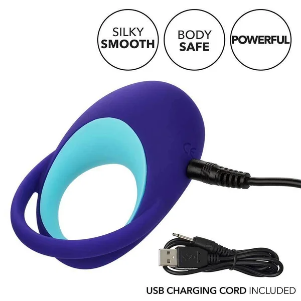 Link Up Alpha Dual Ring Vibrating Cock Ring by Cal Exotics — image 8 of 11