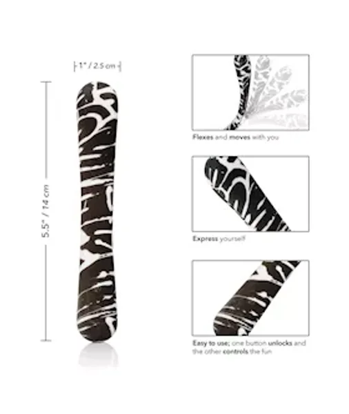 Hype Flexi-wand Vibrator - Black / White — image 17 of 21