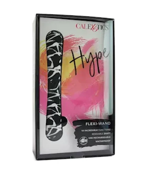 Hype Flexi-wand Vibrator - Black / White — image 20 of 21