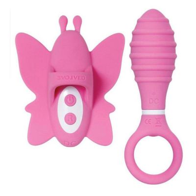 Double Date Vibrating Clit and Anal Plug Couples Kit