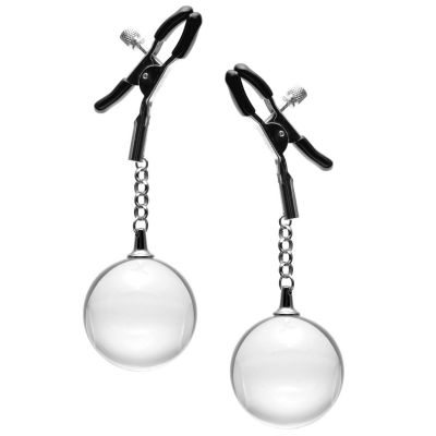 Master Series Spheres Adjustable Nipple Clamps Weighted Clear Orbs