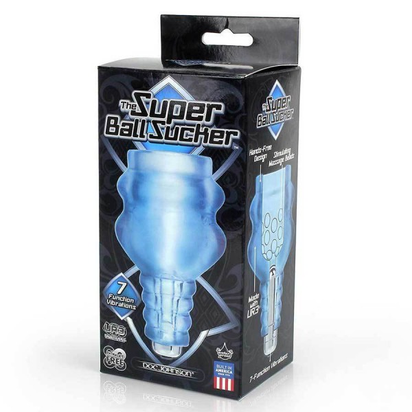 Vibrating Testicle Massager Doc Johnson Super Ball Sucker Sex Toy for Men
