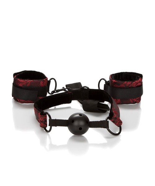 Scandal Breathable Ball Gag with Cuffs