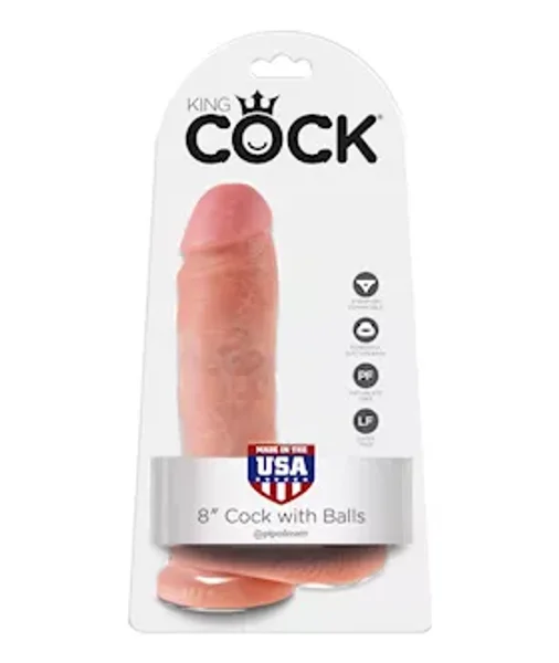 King Cock 8 Inch Suction Cup Dildo - Flesh - 8 Inch — image 9 of 12