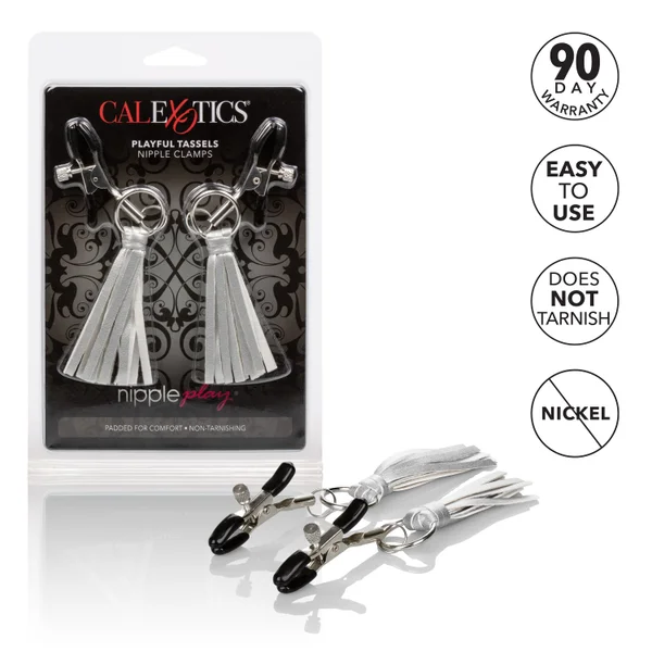 Nipple Play Playful Tassels Nipple Clamps - Silver — image 22 of 22