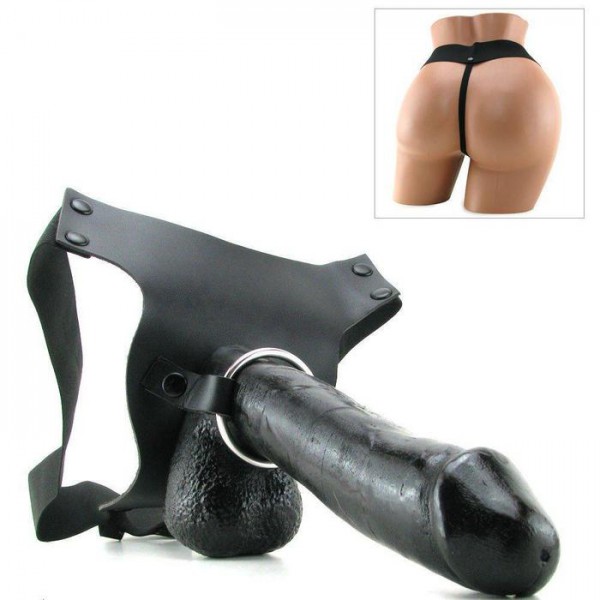 Fetish Fantasy Big Daddy Hollow Strap-On 10-Inch Black — image 4 of 6