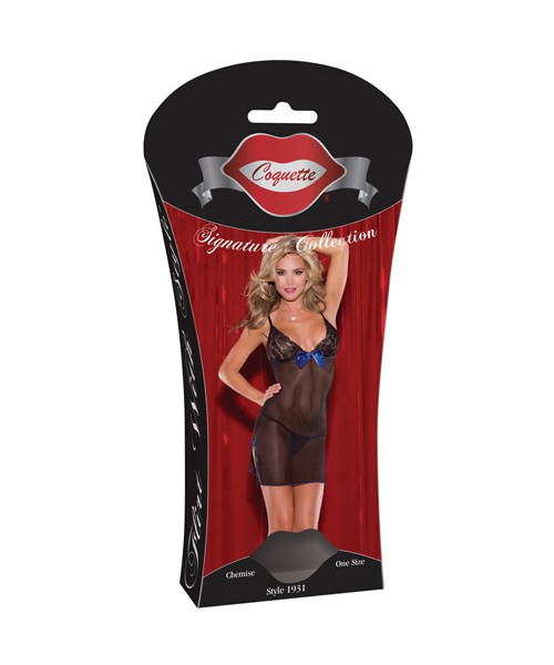 Mesh and lace chemise