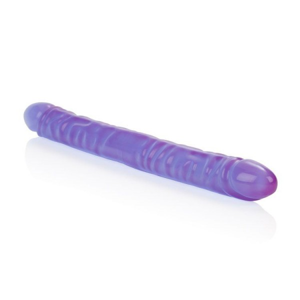 CalExotics Reflective Gel Veined Double Dong 18" - Purple