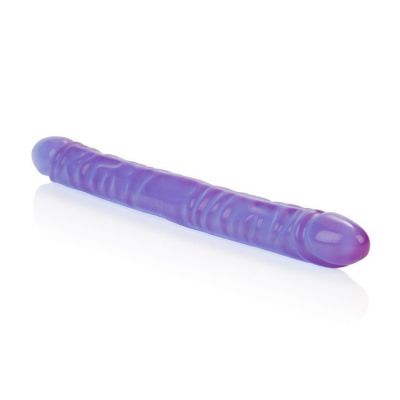 CalExotics Reflective Gel Veined Double Dong 18 Purple