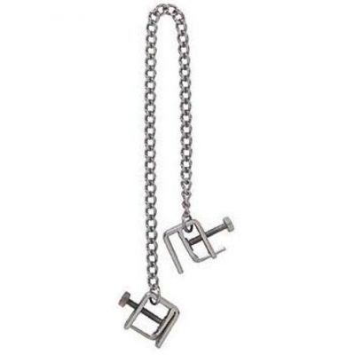 Adjustable Press Nipple Clamps w Link Chain