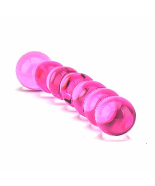 Spectrum Ribbed Glass Dildo