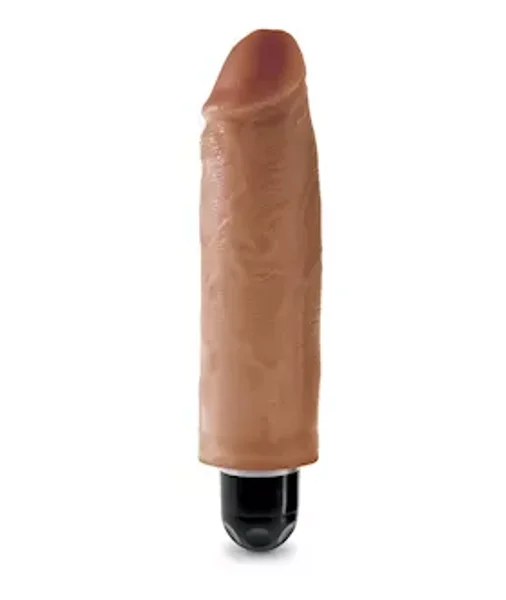 King Cock 6 Inch Vibrating Stiffy - Tan - 6 Inch — image 5 of 6