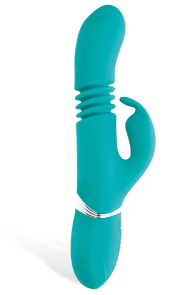 Adam and Eve Thrusting 9" Silicone Rabbit Vibrator — image 5 of 16