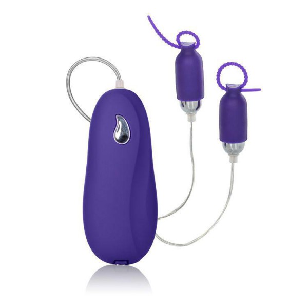 Purple Silicone Vibrating Nipple Pleasurizers