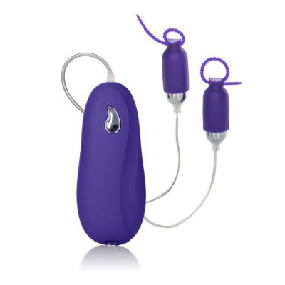 Purple Silicone Vibrating Nipple Pleasurizers