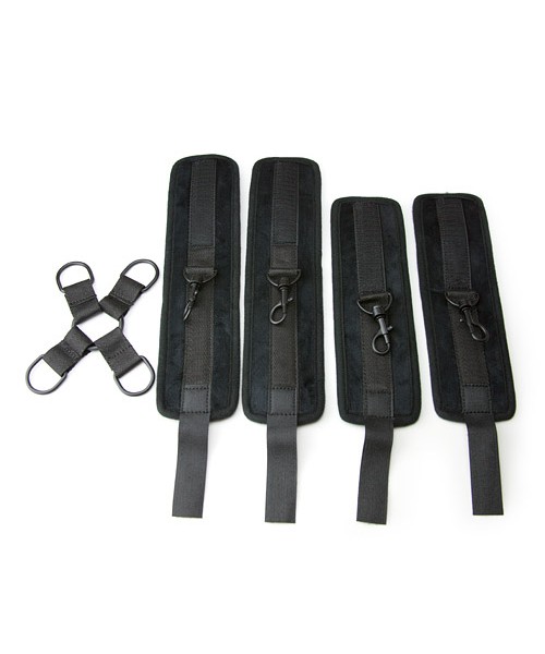 Soft touch hog tie with 4 cuffs