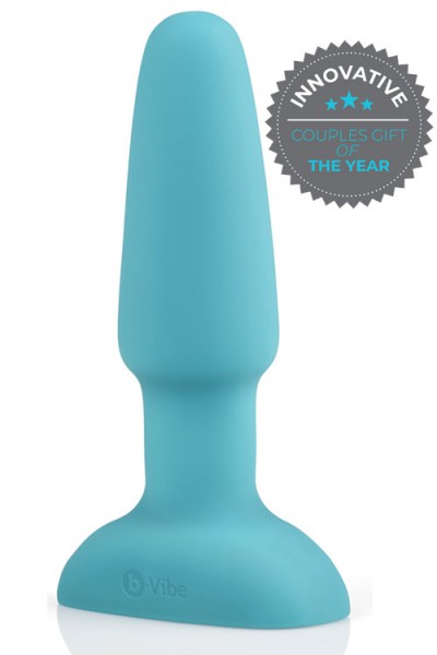 B-Vibe Rimming 6" Silicone Butt Plug with Remote